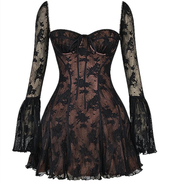 House of CB 'Analissa' Black Lace Corset Dress NWOT - Picture 5 of 10